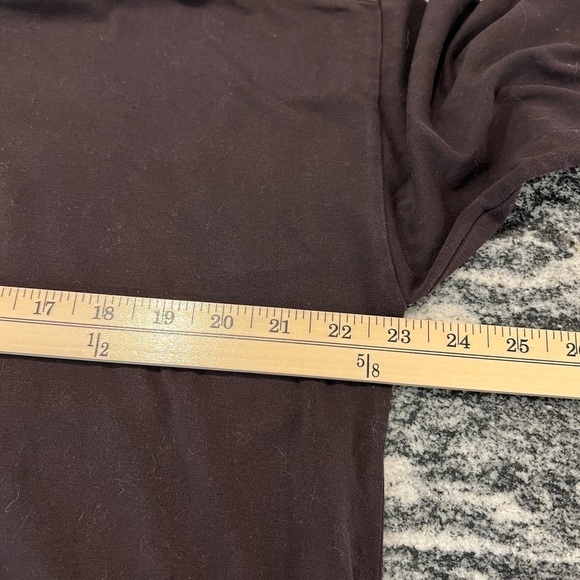 EILEEN FISHER brown jersey generous fit crew long sleeve top - Picture 7 of 14